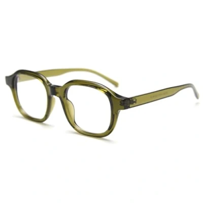 Afbeelding van kachawoo Retro Bril Mannen Vrouwen TR90 Montuur Vierkante Frame Heldere Lens Dikke Bril, Groen Met Helder, Large