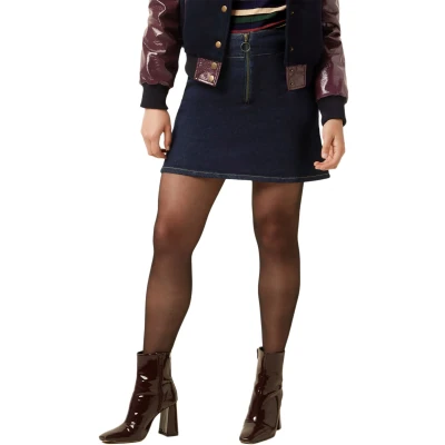 Afbeelding van King Louie Olivia Zip Skirt Walker Denim Minirok 36