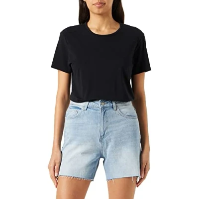 Afbeelding van JJXX Jxaura RH HW RA SN Jeansshort, Dames, Maat: Large, Light blue denim