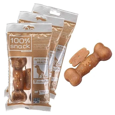 Afbeelding van Ferplast Hondensnack Natuurlijke Mondhygiëne Voor darmgezondheid met Euglena zeewier 3 pack set 420g