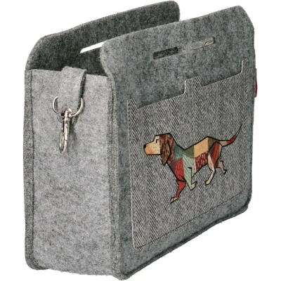 Afbeelding van Bertoni Vilten zak Organisator toilettas met rits cosmetische voor Make Up Joker
