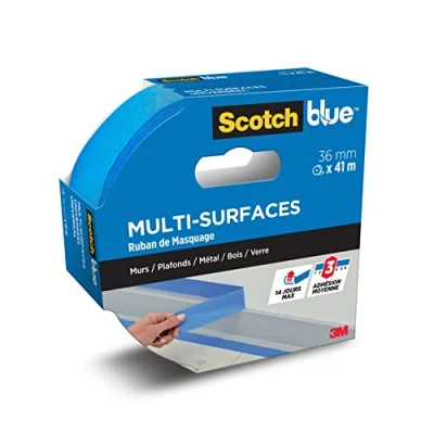 Afbeelding van ScotchBlue Afplakband multi surfaces, 36 mm x 41 m, 1 rol/verpakking, 70% PEFC, SGSCH PEFC COC 110078