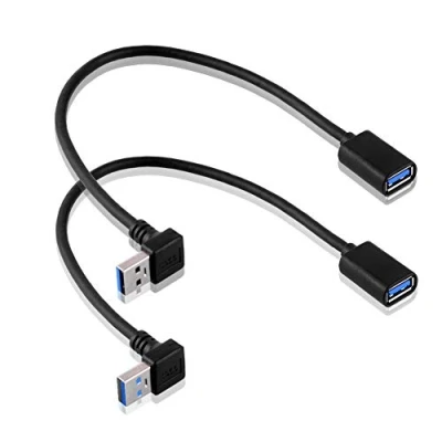 Afbeelding van S SIENOC USB 3.0 Angle Adapter 90 Degree een plug to a socket Compatibel met alle kabels optimale kabelgeleiding (up+down kabel (een naar vrouw))