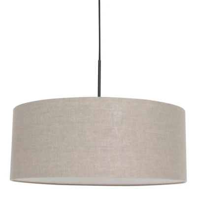Afbeelding van Steinhauer Hanglamp Sparkled light 8155 zwart grijs linnen kap