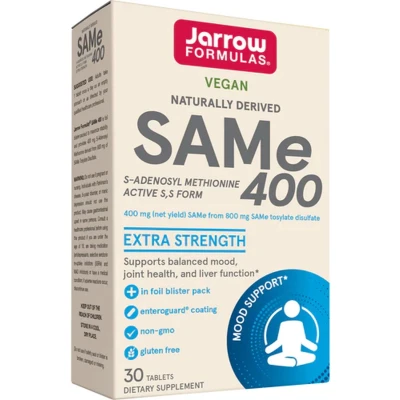 Afbeelding van SAM e 400mg 30 tabletten S Adenosyl Methionine Jarrow Formulas