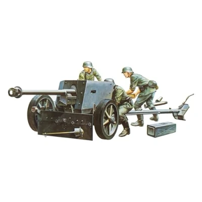 Afbeelding van 1:35 Tamiya 35047 German 7,5cm Anti Tank Gun(PAK) with 3 Figures Plastic Modelbouwpakket