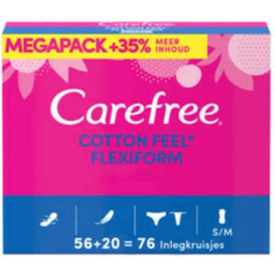 Afbeelding van Carefree Cotton Feel Flexiform Fresh 76 stuks