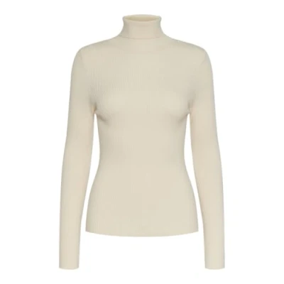 Afbeelding van PIECES Pcmira Ls Gebreide trui met rolkraag voor dames, berk, XL