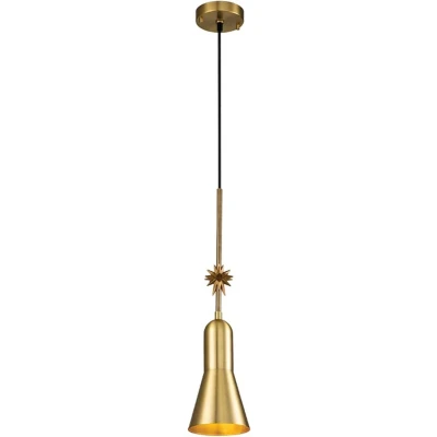 Afbeelding van Elstead Lighting LED Pendelarmatuur Etoile 1X E27 Max 60W Dimbaar Aged Brass and Gold Leaf