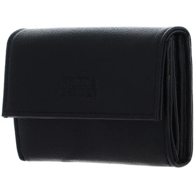 Afbeelding van FREDsBRUDER Leren Portemonnee Bestie Wallet With Lock Black Zwart