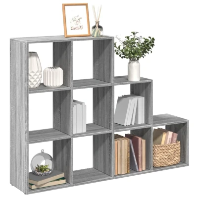 Afbeelding van Kamerscherm boekenkast 137,5x29x103,5 cm hout grijs sonoma
