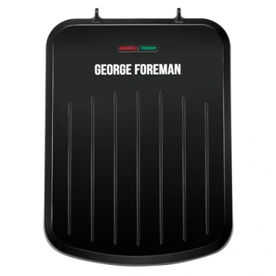 Afbeelding van George Foreman 25800 Kleine grill, veelzijdige grillplaat, kookplaat en toastiemachine met snelle opwarming eenvoudige reiniging, zwart