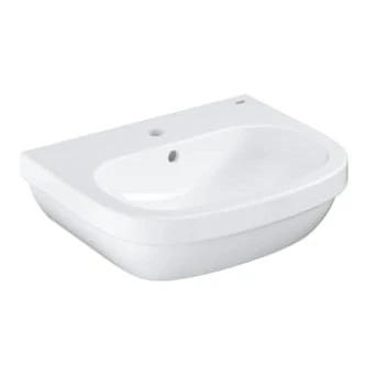 Afbeelding van Grohe Euro Keramiek wastafel 55x45 cm met kraangat en overloop Wit