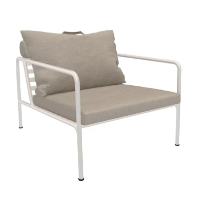 Afbeelding van Houe Avon Lounge fauteuil frame wit stof Ash heritage