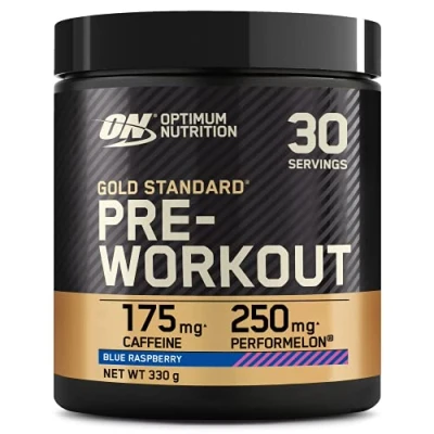 Afbeelding van Optimum Nutrition Gold Standard Pre Workout 330gr Blue Raspberry
