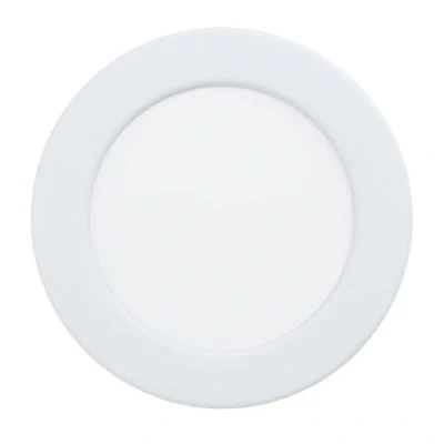 Afbeelding van EGLO LED inbouwspot Fueva 6, ronde inbouw lamp, plafond badkamer verlichting, spotje van wit kunststoff, vlakke spot, warm koud wit, IP44, ∅ 11,7 cm
