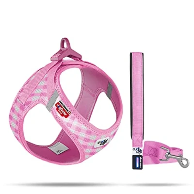 Afbeelding van Vest harnas met curli clipgesp, air mesh, roze, maat M &amp; lijn L