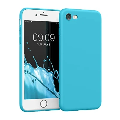 Afbeelding van kwmobile telefoonhoesje compatibel met Apple iPhone SE (2022) / (2020) 8 7 hoesje Case voor smartphone Van TPU In zeeblauw