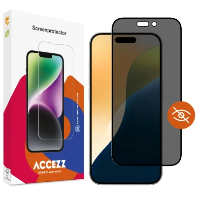 Afbeelding van Screenprotector Apple iPhone 16 Pro: Accezz Gehard glas Privacy