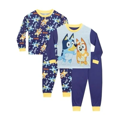 Afbeelding van Bluey Pyjamas voor Jongens 2 Pack Pyjama&#039;s Kinderen Pyjama Sets Twee Officiële Merchandise Blauw 116