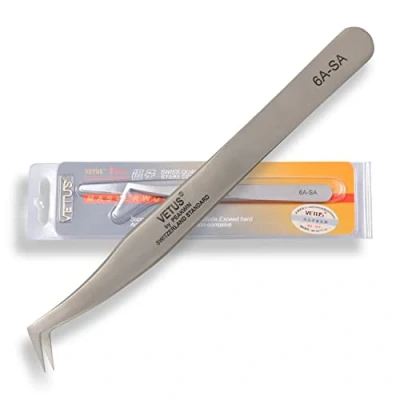 Afbeelding van P Beauty Cosmetic Accessories Vetus wimperpincet voor wimperverlenging, ideaal individuele wimpers en volumetechniek, inclusief beschermkap, (6A SA)