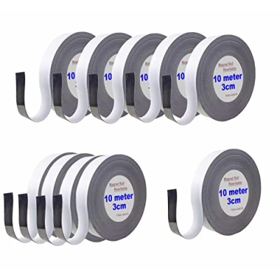 Afbeelding van Tuka TKD9046 Magneetband, 100 m x 30 mm 1 mm, herbeschrijfbaar, afneembaar, op maat te snijden, 10 m, wit