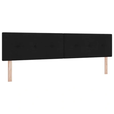 Afbeelding van vidaXL Hoofdbord Set van 2 Zwart Hout 200 x 7 88 cm Duurzaam