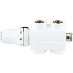 Afbeelding van Danfoss Designset VHS X therm.H onderblok recht 3/4&quot;EC wit