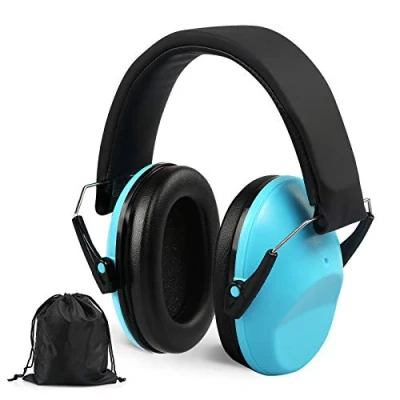 Afbeelding van LEADSTAR Kinderhoofdtelefoon NRR 25 dB/SNR 29 dB, opvouwbaar, ruisonderdrukking, oorbescherming, om te slapen, studeren, reizen, spelen, werken (roze) (blauw)