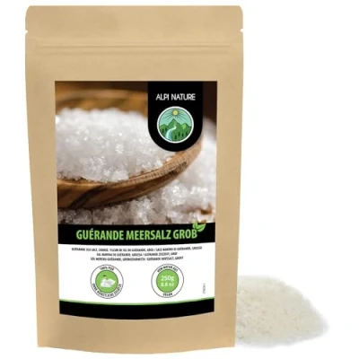 Afbeelding van Fleur de Sel Guérande (250 g), zeezout uit Bretagne, kwaliteitssout, gourmetzout Frankrijk, 100% natuurlijk en zonder toevoegingen
