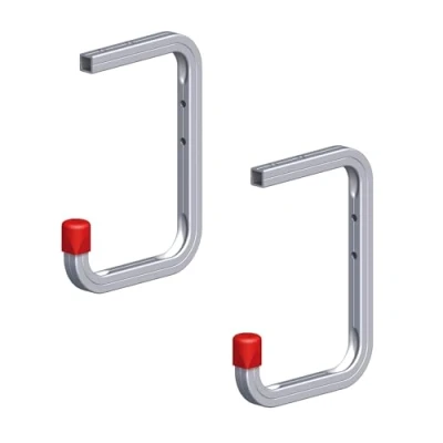 Afbeelding van Gedotec muurhaken &amp; plafondhaken metaal voor garage, kelder en opslag gegalvaniseerd staal universele haak opbergrek 150 x 255 155 mm draagvermogen 50 kg 2 stuks metalen haken U vorm om te schroeven