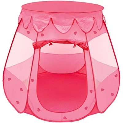 Afbeelding van Meisjes Speeltent 120x120x90cm Kindertent Balbad Pop up Tent Roze