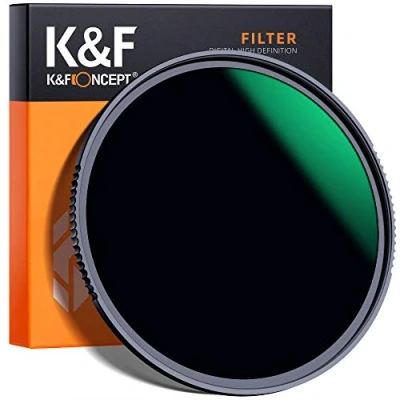 Afbeelding van K&amp;F Concept 77mm Fixed ND Filter ND1000 10 Stops, Neutral Density Lens Multi Coated Optical Glass Grey with Resistant Nano Coating for dslr Camera