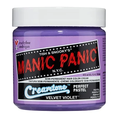 Afbeelding van Manic Panic Velvet Violet Pastel Classic Crème, veganistische en diervriendelijke semi permanente paarse haarkleur, 118 ml