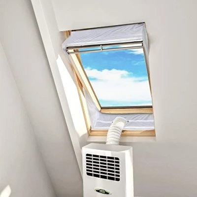 Afbeelding van HOOMEE Centraal Pivot Dakraam Afdichting Set voor Mobiele Airconditioning en Wasdrogers Werkt met Elke Raamomtrek tot 310cm (150cm x2)