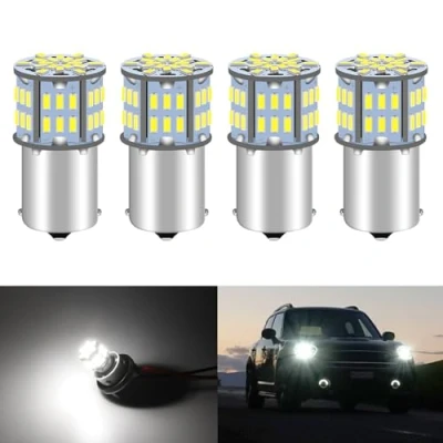 Afbeelding van DEFVNSY 4 pack 6500K Wit 1156 BA15S Hoogtepunt lampen 1141 1003 1073 7506 Led 3014 54 SMD voor 12 V 24 Auto Richtingaanwijzer Parkeerlicht Backup Achteruitrijlichten