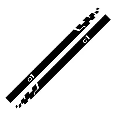 Afbeelding van Auto Emblemen Voor Citroen C1 C3 C4 CACTUS Picasso C5 C6 Sport C ELYSEE VTS, 2 Stuks PVC Zijdeur Stickers Styling Krasbestendig Decoratiestickers Geschenken En Merchandise accessoires