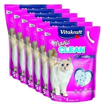 Afbeelding van Vitakraft Magic Clean Lavendel Kattentoilet, 6 x 5 liter