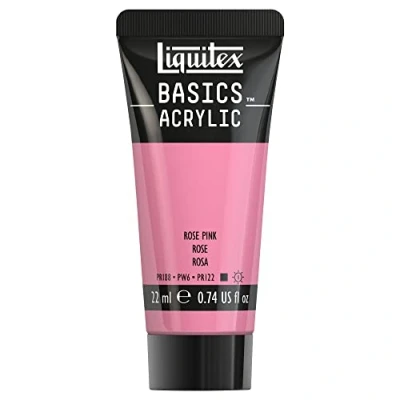 Afbeelding van Liquitex 8870508​ Basics acrylverf Rose Pink, 22 ml tube, lichtecht, waterbestendig, voor het schilderen en decoreren van hout, metaal, keramiek, kunststof, canvas