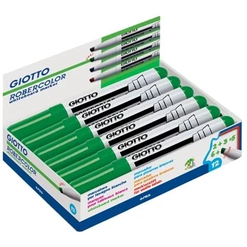 Afbeelding van 12x Giotto Robercolor whiteboardmarker maxi, schuine punt, groen