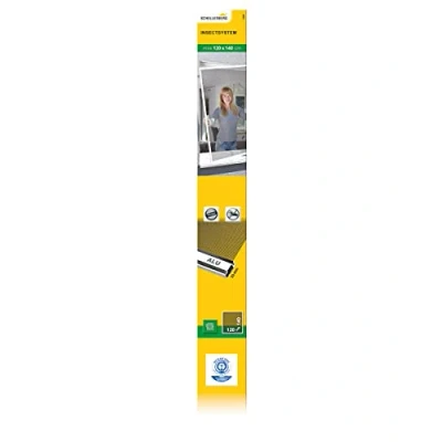 Afbeelding van Schellenberg 70988 Insectenhor ACTION, 120 x 140 cm, duurzame vliegengaas set met aluminium frame om op te hangen, wit