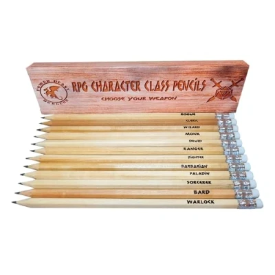 Afbeelding van POWER BEAST Dungeon 12 potloden voor personages van Dungeons and Dragons, D&amp;D, Master, DND, D&amp;D 5e, dobbelstenen polyedrische dobbelstenen.