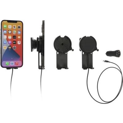 Afbeelding van houder + Apple MagSafe Charger zwart/sig iPhone 12 15 216327