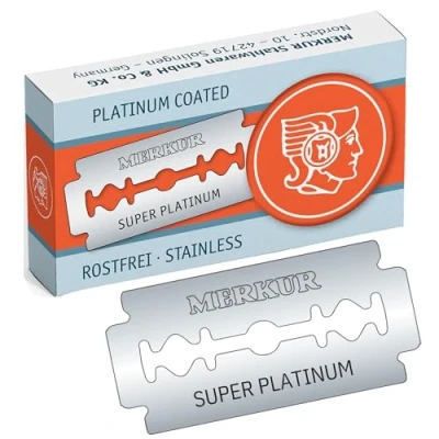 Afbeelding van Merkur double edge scheermesjes Super Platinum 10 stuks