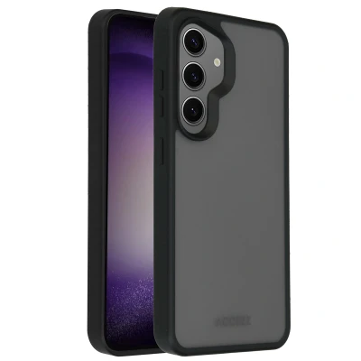 Afbeelding van Samsung Galaxy S24 Hoesje Kunststof Accezz Hardcase/Backcover Zwart Telefoonhoesje Shockproof/Valbescherming