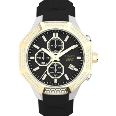 Afbeelding van Timex UFC King Chrono TW2V99200 Horloge Siliconen Zwart Ø 45 mm
