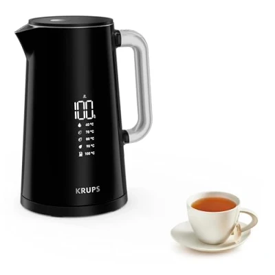 Afbeelding van Krups Waterkoker BW8018 Smart&#039;n Light, 1,7 l, Digitale aanduiding, 5 temperatuurstanden, 360 voet, automatische uitschakeling