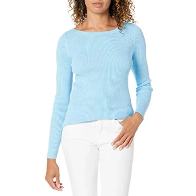 Afbeelding van Amazon Essentials Slim fit Lichtgewicht Lange Mouwen Boothals Trui, Hemelsblauw, XL
