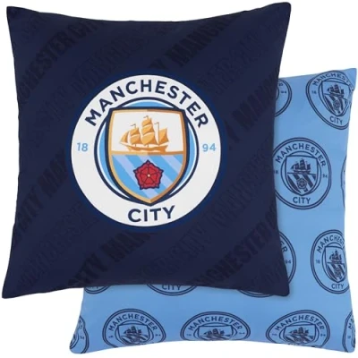 Afbeelding van Manchester City F.C. vierkante kussenslopen, 39 x cm bed, sofakussen, set van 2 stuks, cadeau voor man stad