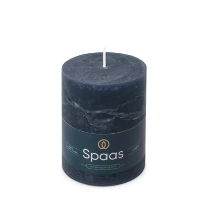 Afbeelding van Spaas Rustieke Pillarkaars 80/110 mm 65u donkerblauw